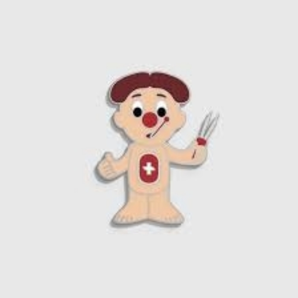 FIGS | V Coterie Patient Enamel Pin - Bone